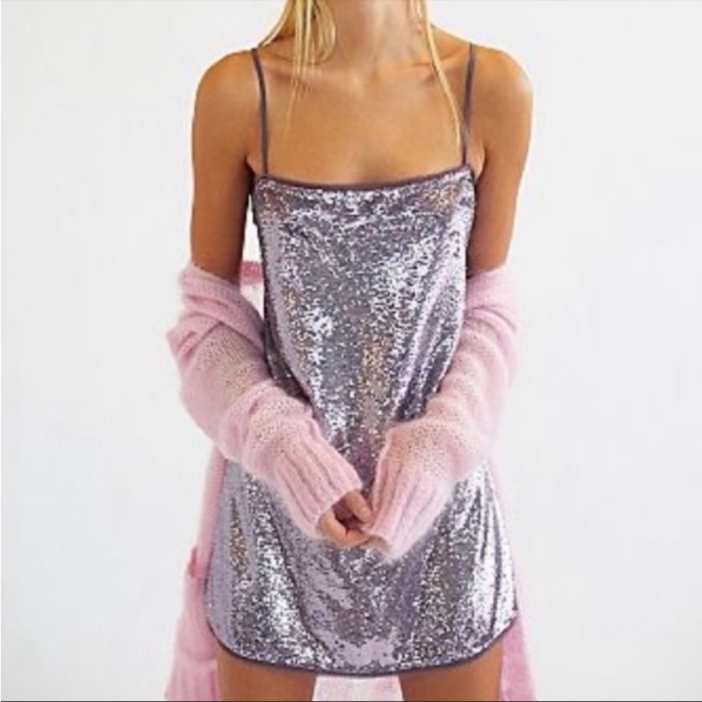 Intimately Free People Time to Shine Purple Sequin Dress